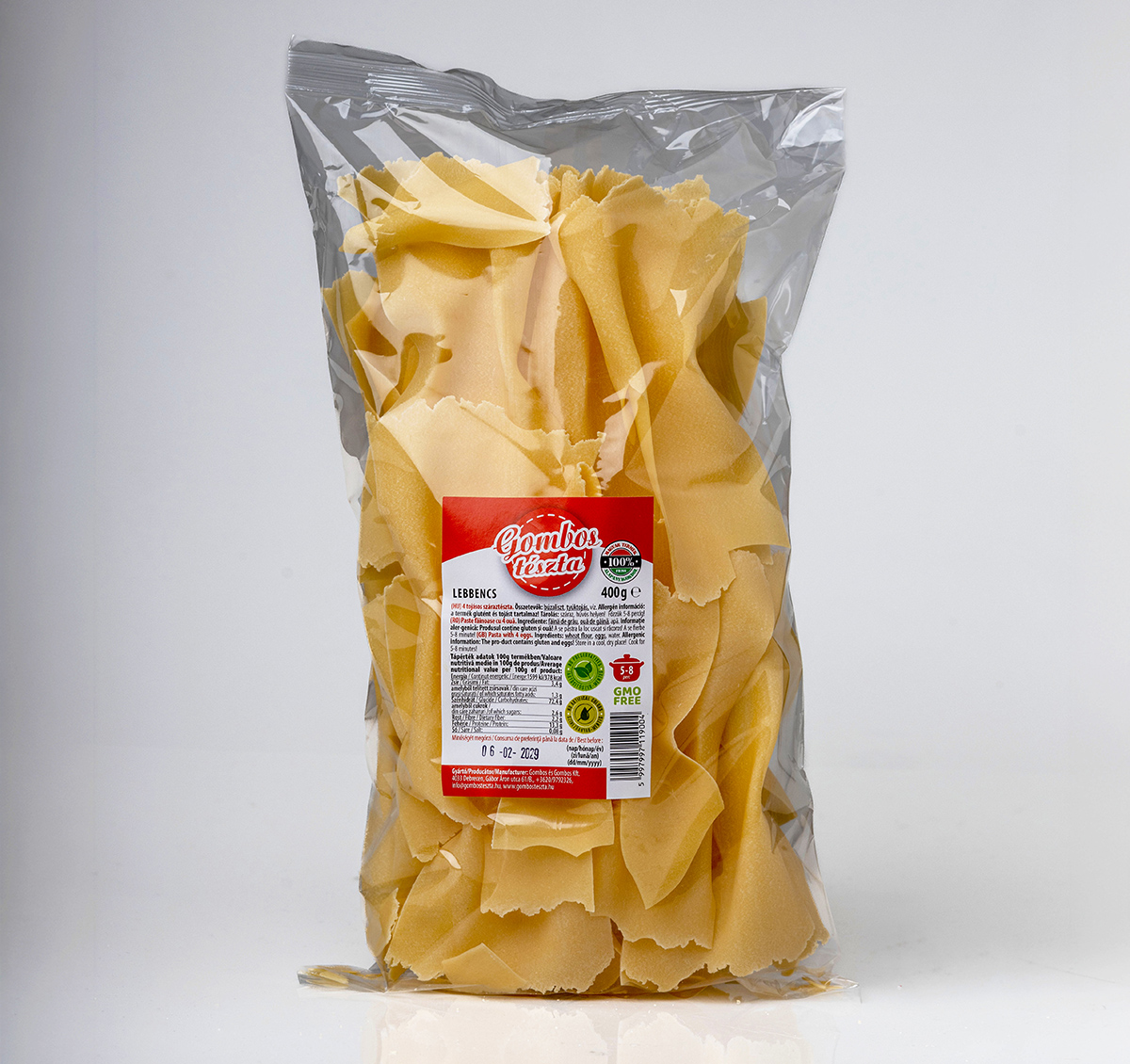4 tojásos lebbencs 400g